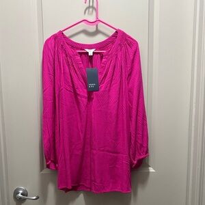 Crown & Ivy Fuchsia Blouse